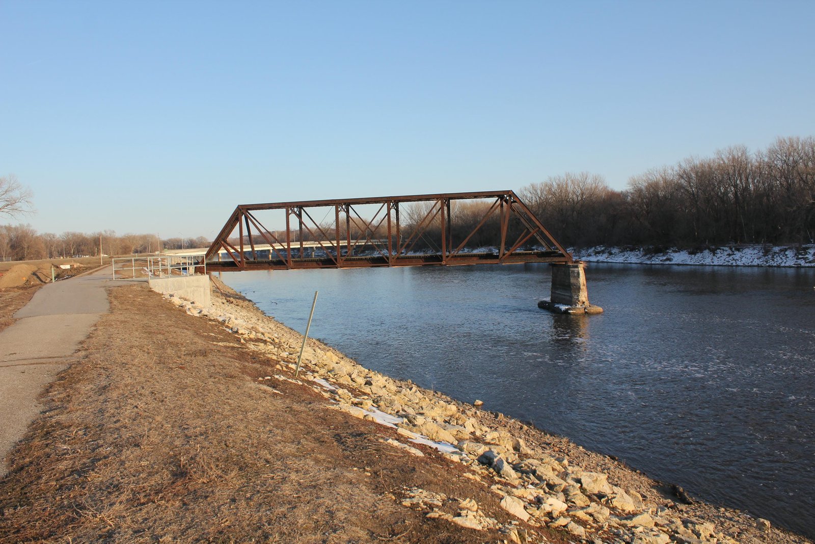 East end of bridge during demolition